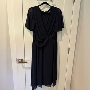 Ralph Lauren Blue Tie Flowy Dress Size 10